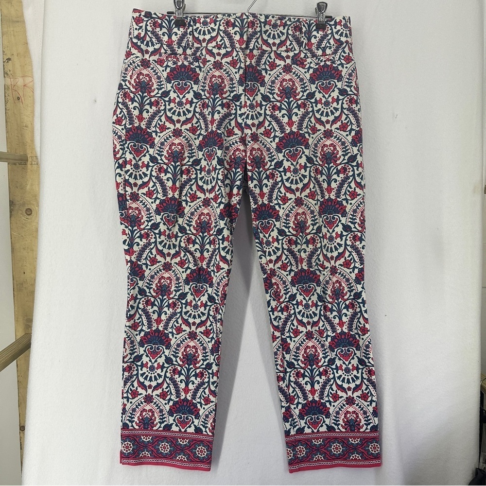 LOFT Riviera Marisa Mosaic‎ Floral Pants Size 8